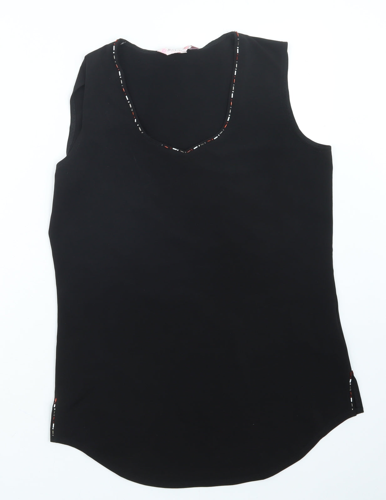 Womens UK Size 14 Michele Hope Black Basic Tank