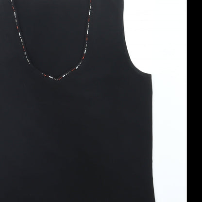 Womens UK Size 14 Michele Hope Black Basic Tank