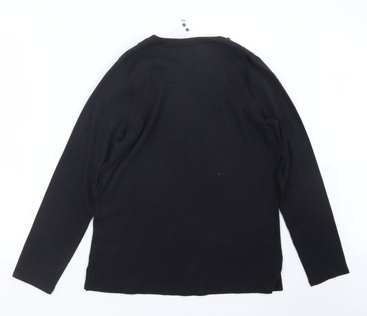 Quacker Factory Womens Black   Pullover Jumper Size M