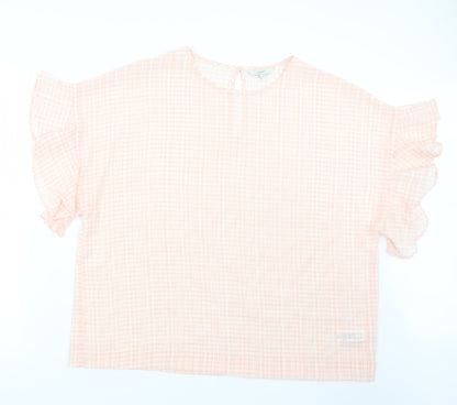 Womens UK Size 18 NEXT Pink Basic Blouse