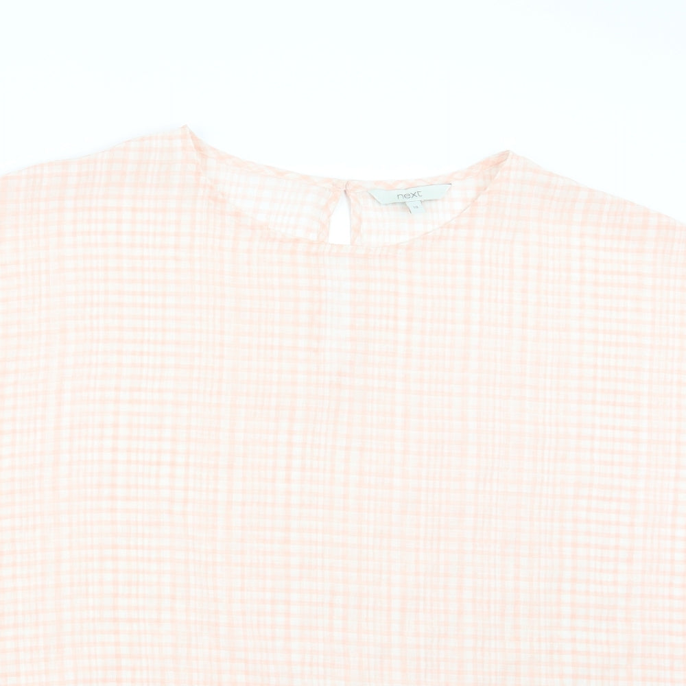 Womens UK Size 18 NEXT Pink Basic Blouse