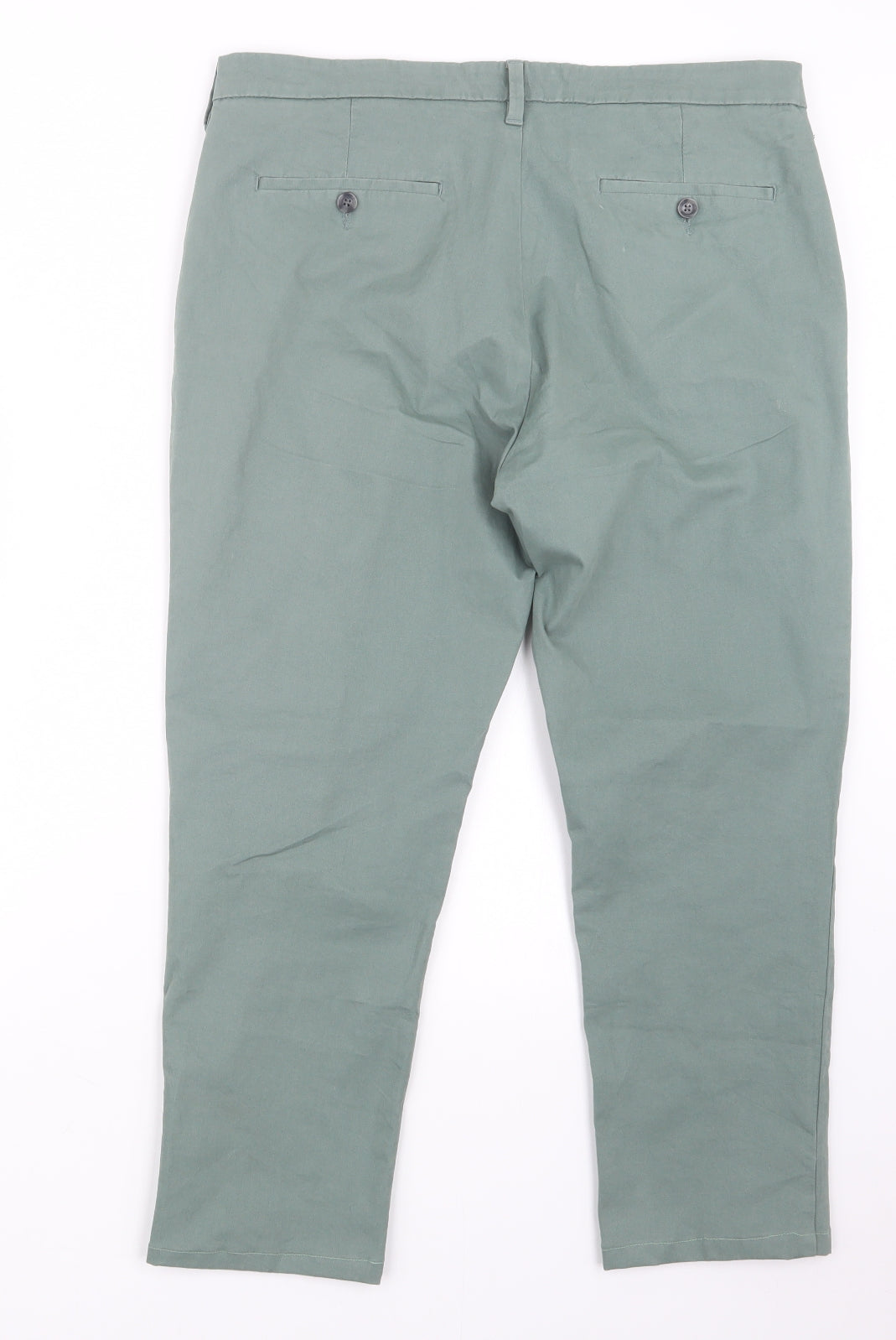 Marks and Spencer Mens Green   Trousers  Size 35 in L26 in