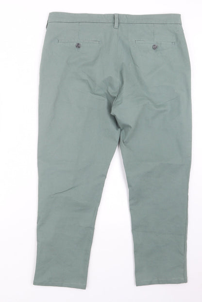 Marks and Spencer Mens Green   Trousers  Size 35 in L26 in