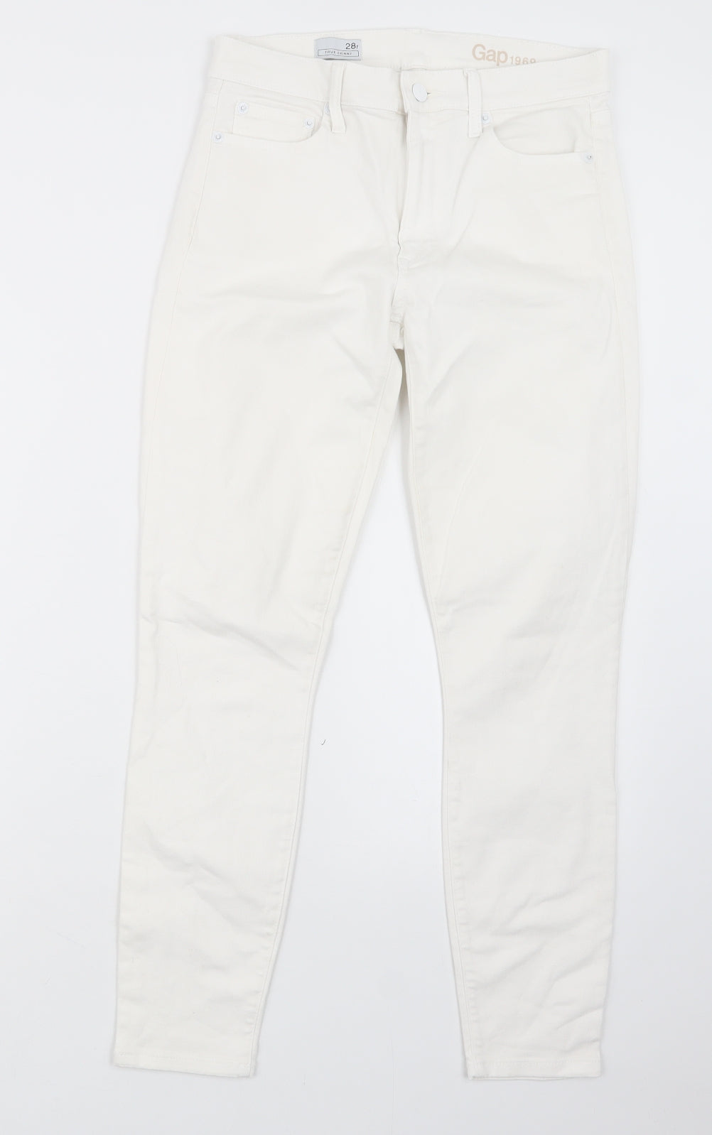 Gap Womens White  Denim Skinny Jeans Size 27 in L26 in