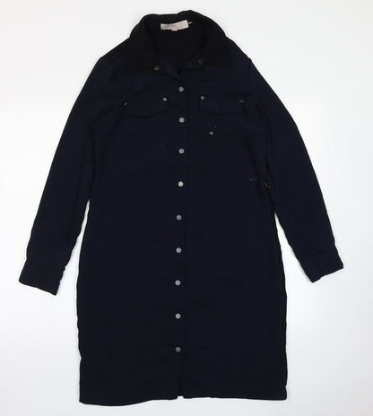 Womens UK Size 14 Fenn Wright Manson Blue Basic Button-Up