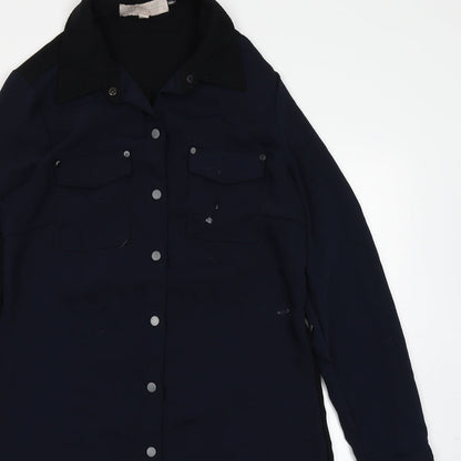 Womens UK Size 14 Fenn Wright Manson Blue Basic Button-Up