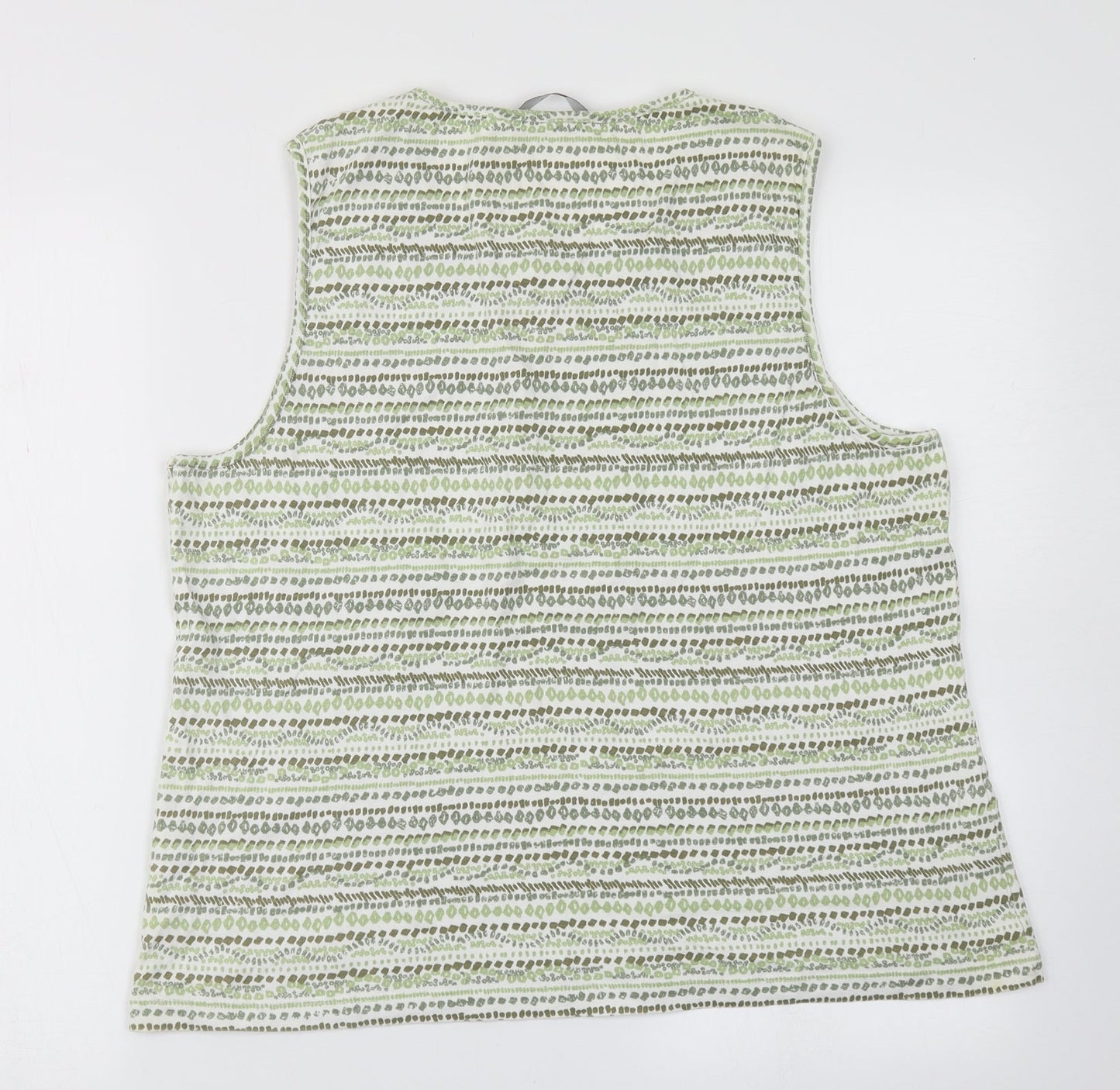 Womens UK Size L Bm Casual Green Basic Tank