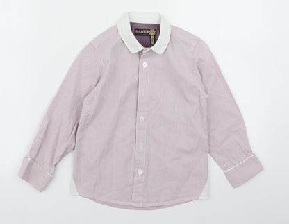 Baker Boys Red Striped  Basic Button-Up Size 6 Years