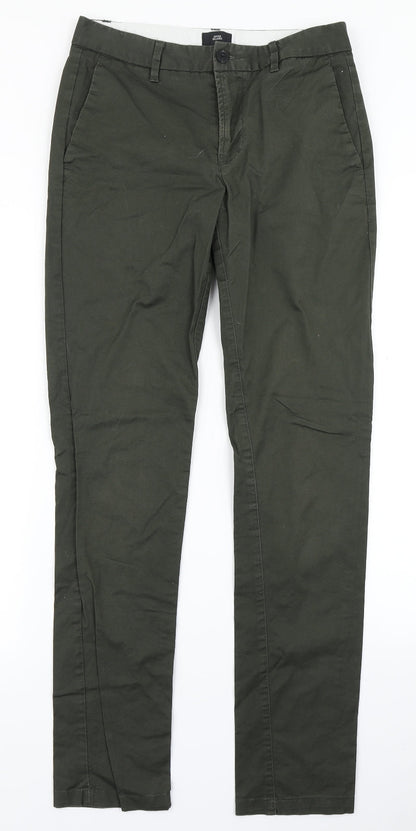 River Island Mens Green   Chino Trousers Size 26 in L34 in