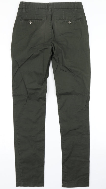 River Island Mens Green   Chino Trousers Size 26 in L34 in