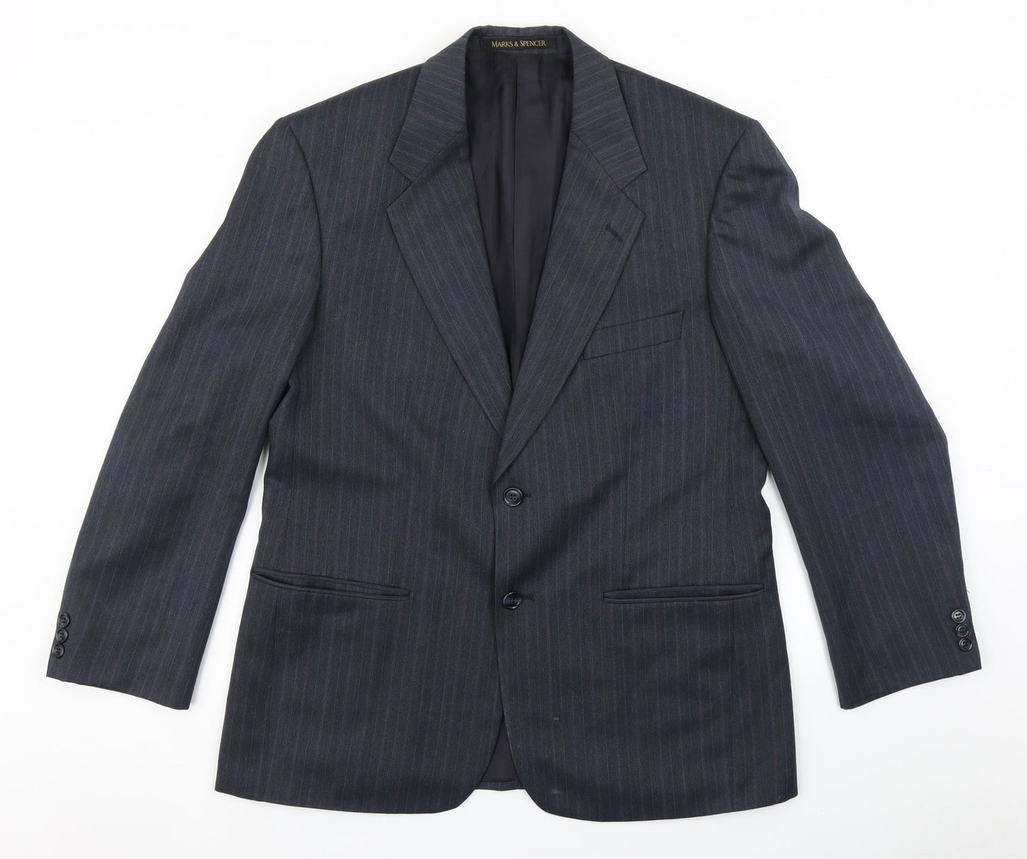 Mens UK Size 40 St Michael Regular Blue Suit Jacket