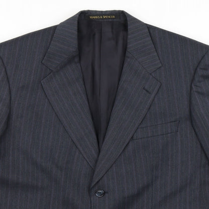 Mens UK Size 40 St Michael Regular Blue Suit Jacket
