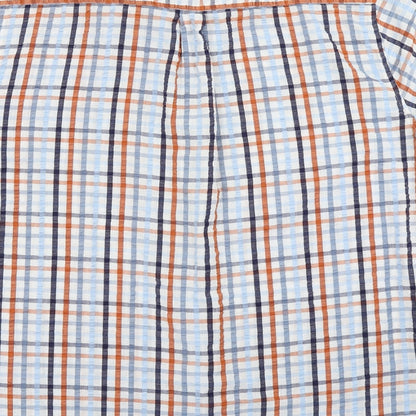 Mens UK Size XL Oak Valley Blue  Button-Up Short Sleeve Casual Shirt