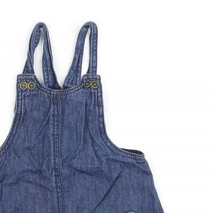 NXT Girls Blue  Denim Pinafore/Dungaree Dress  Size 9-12 Months