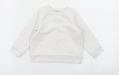Mothercare Girls White   Pullover T-Shirt Size 9-12 Months