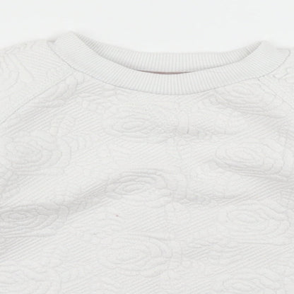 Mothercare Girls White   Pullover T-Shirt Size 9-12 Months