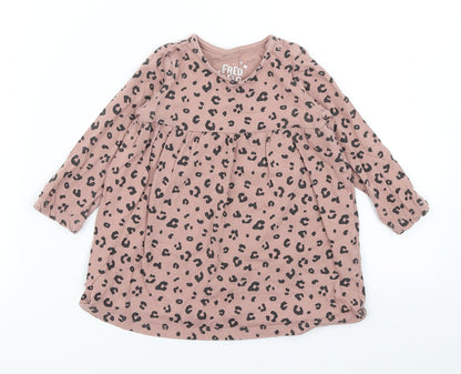 F&F Girls Brown Animal Print  A-Line  Size 9-12 Months