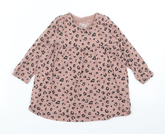 F&F Girls Brown Animal Print  A-Line  Size 9-12 Months
