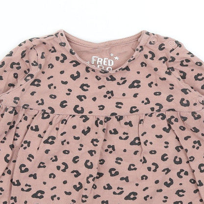 F&F Girls Brown Animal Print  A-Line  Size 9-12 Months