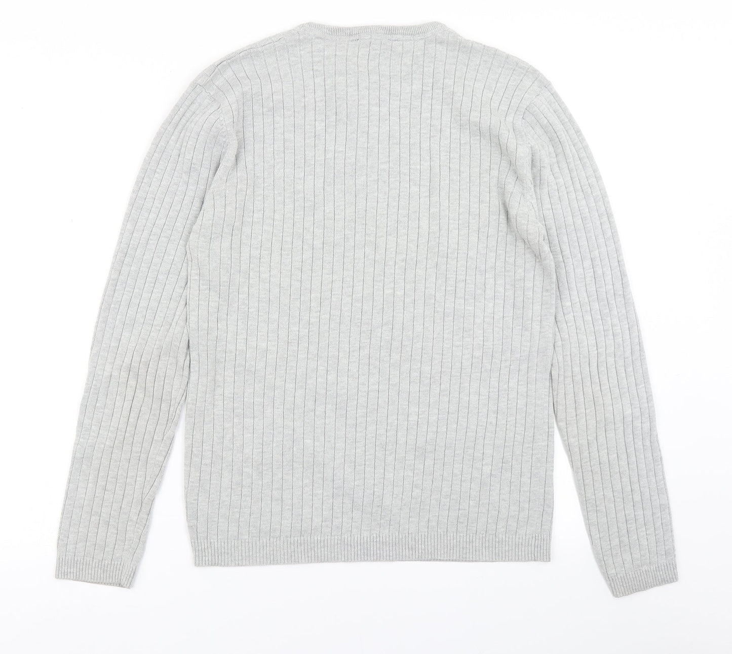 Urban Spirit Mens Grey  Knit Pullover Jumper Size L