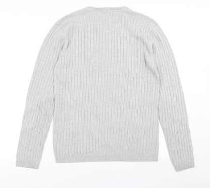 Urban Spirit Mens Grey  Knit Pullover Jumper Size L