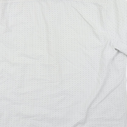 George Mens White Polka Dot   Button-Up Size XL