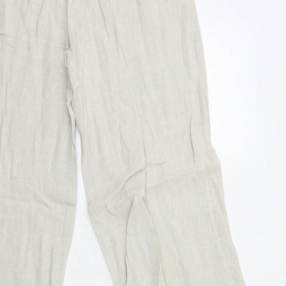 Womens UK Size 18 Preworn Regular Fit Windbreaker Grey Trousers
