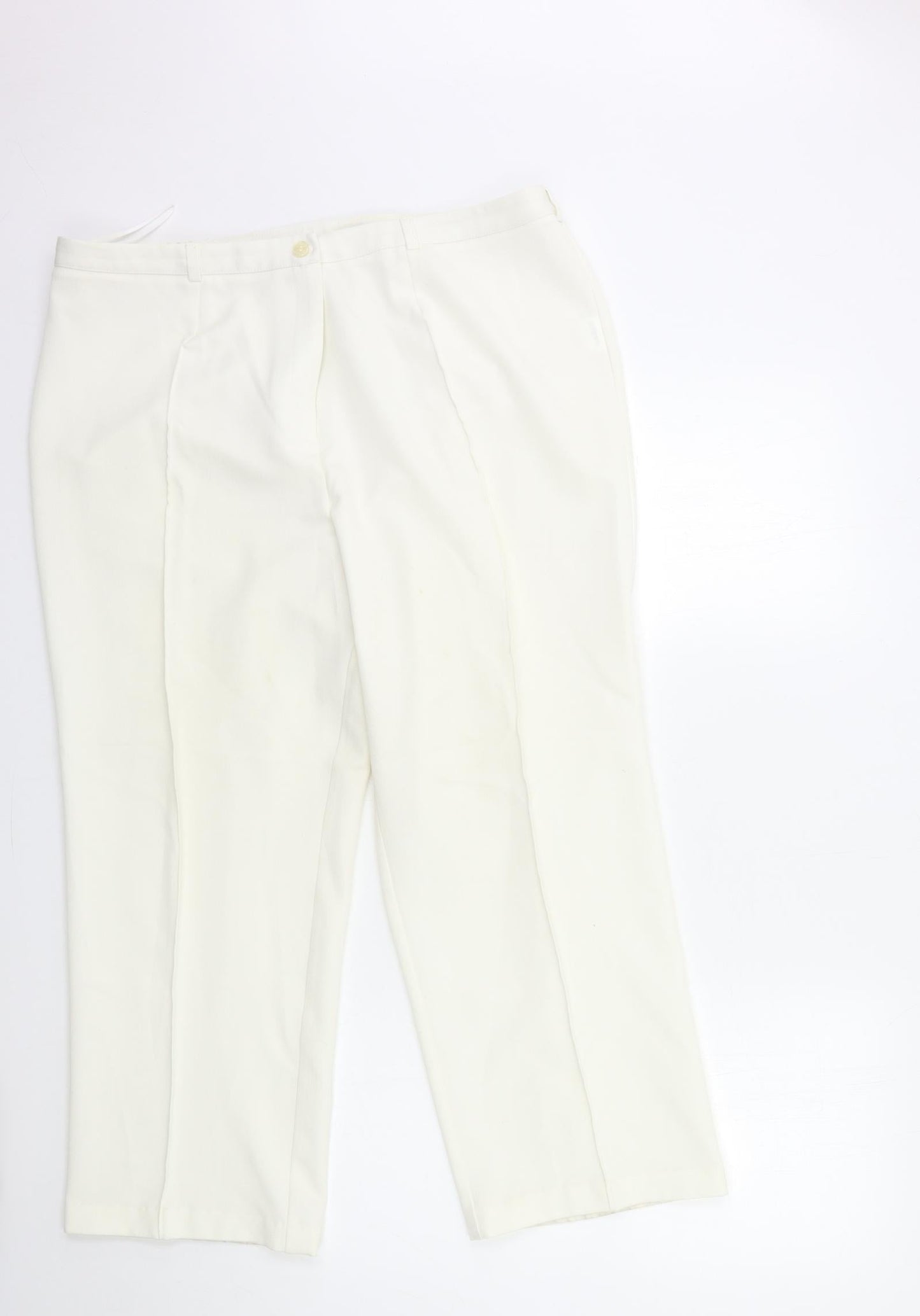 Womens UK Size 36 in Preworn Regular Fit  White Trousers