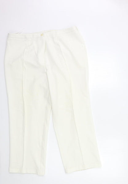 Womens UK Size 36 in Preworn Regular Fit  White Trousers