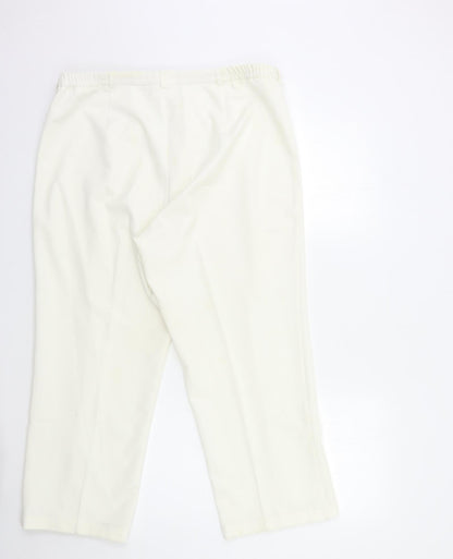 Womens UK Size 36 in Preworn Regular Fit  White Trousers