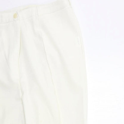 Womens UK Size 36 in Preworn Regular Fit  White Trousers