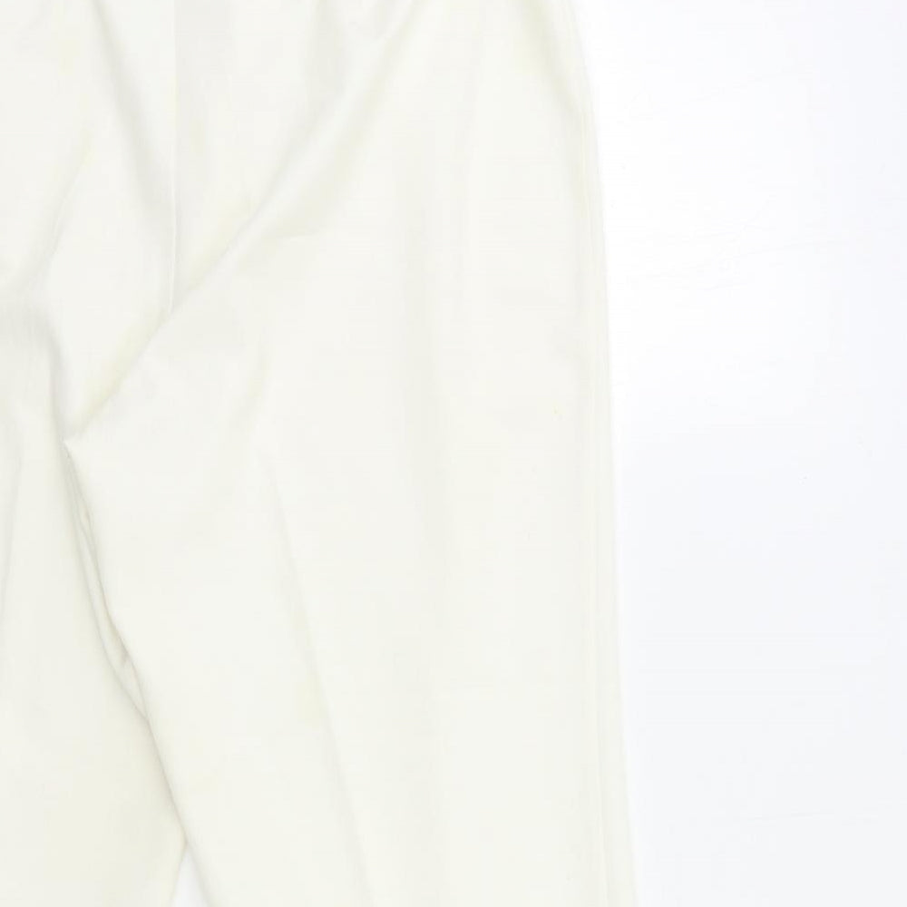 Womens UK Size 36 in Preworn Regular Fit  White Trousers