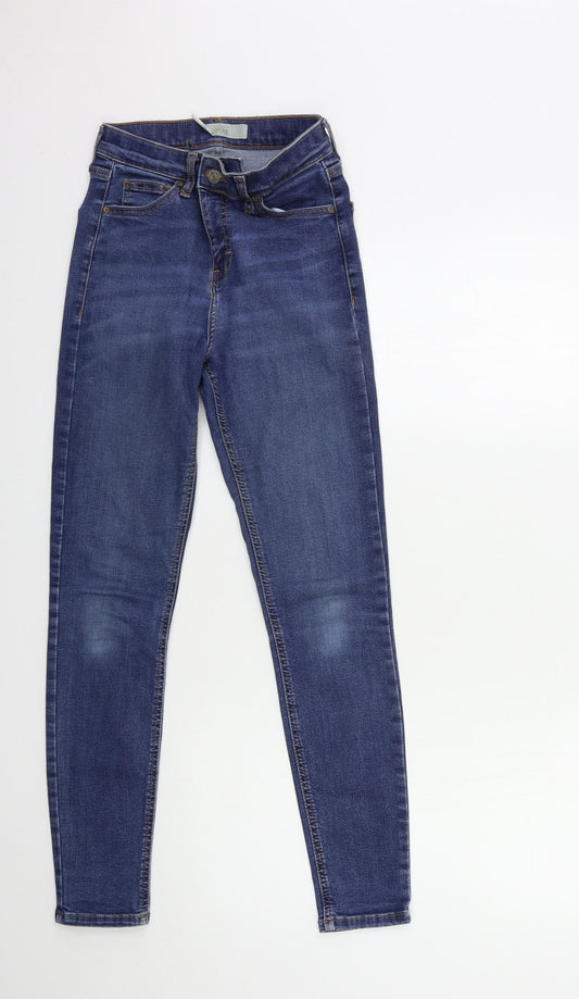 Topshop Womens Blue  Denim Skinny Jeans Size 26 in L30 in