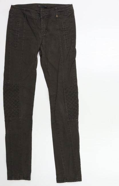 Mango Womens Brown  Denim Skinny Jeans Size 6 L29 in