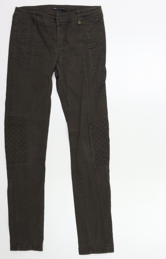 Mango Womens Brown  Denim Skinny Jeans Size 6 L29 in