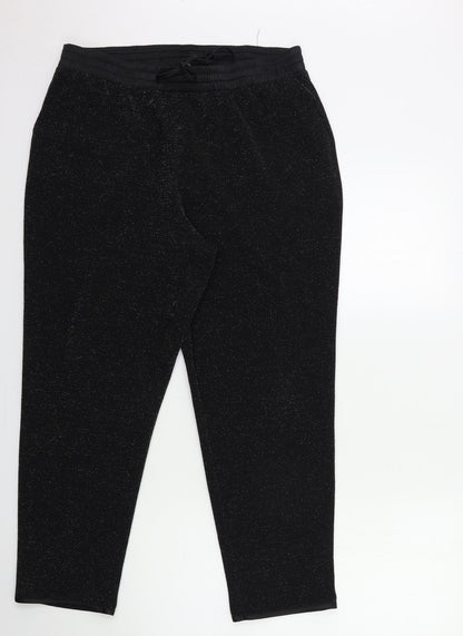 George Womens Black   Trousers  Size 16 L28 in