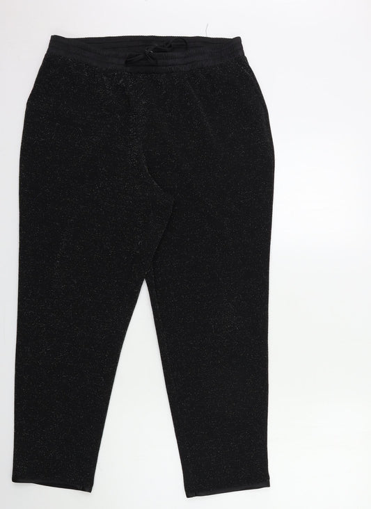 George Womens Black   Trousers  Size 16 L28 in