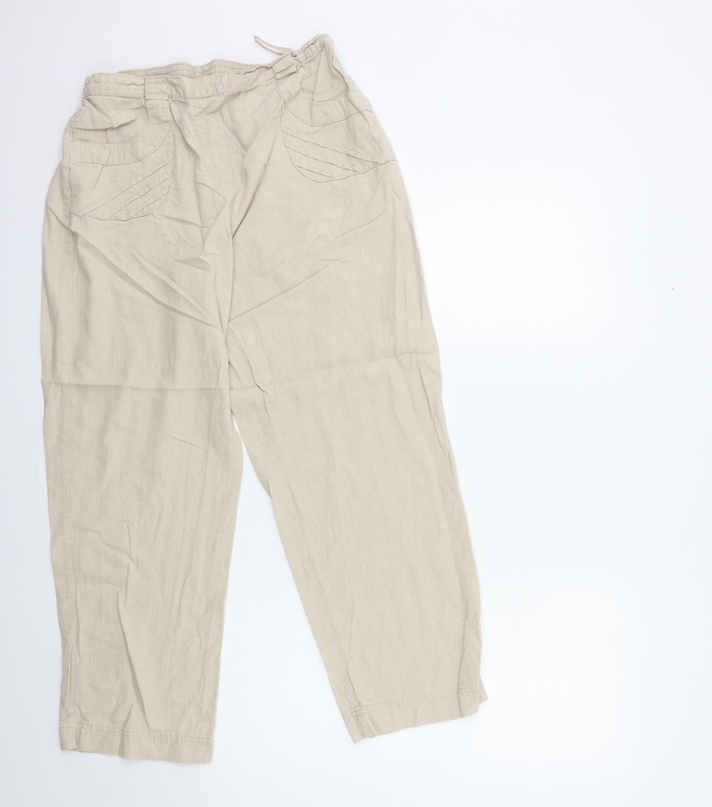 Womens UK Size 18 Classics Regular Fit  Beige Trousers