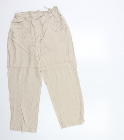 Womens UK Size 18 Classics Regular Fit  Beige Trousers