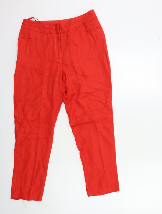 Womens UK Size 28 in NEXT Regular Fit  Red Trousers