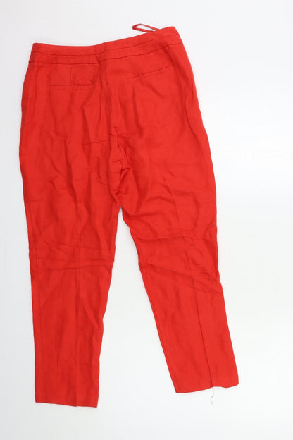 Womens UK Size 28 in NEXT Regular Fit  Red Trousers