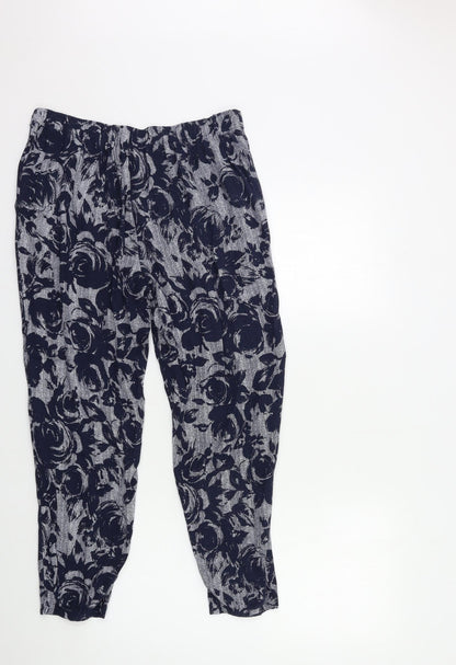 Womens UK Size 12 Marks and Spencer Regular Fit  Blue Trousers