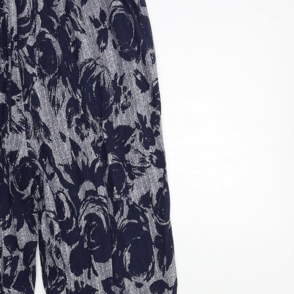 Womens UK Size 12 Marks and Spencer Regular Fit  Blue Trousers