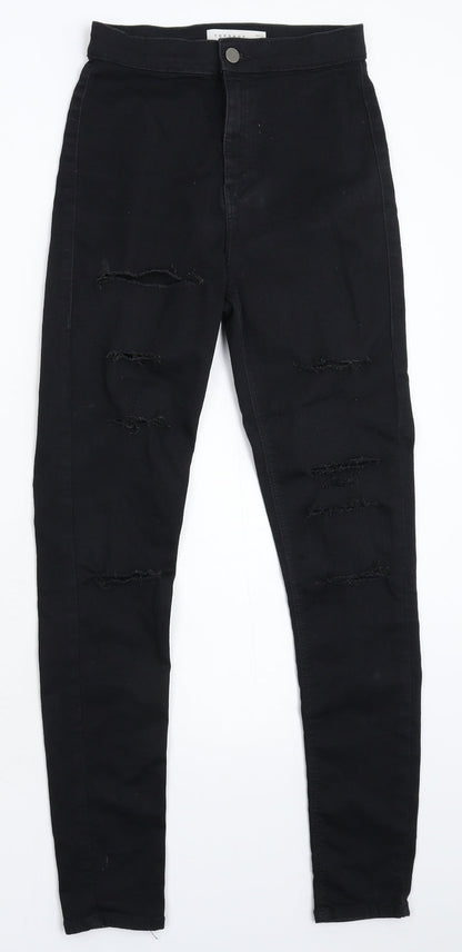 Topshop Womens Black  Denim Jegging Jeans Size 26 in L27 in