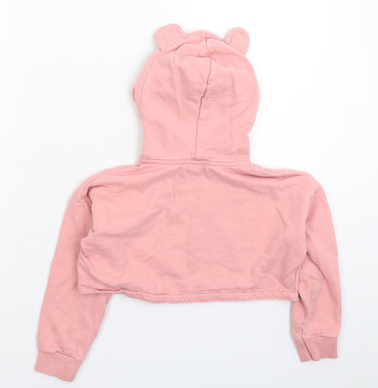 George Girls Pink   Pullover Hoodie Size 5-6 Years  - Crop
