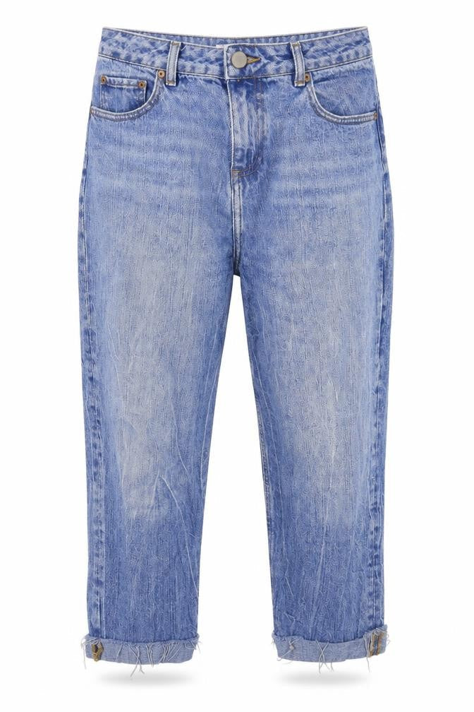 Womens UK Size 30 in ASOS Regular Fit Cropped Blue Jeans