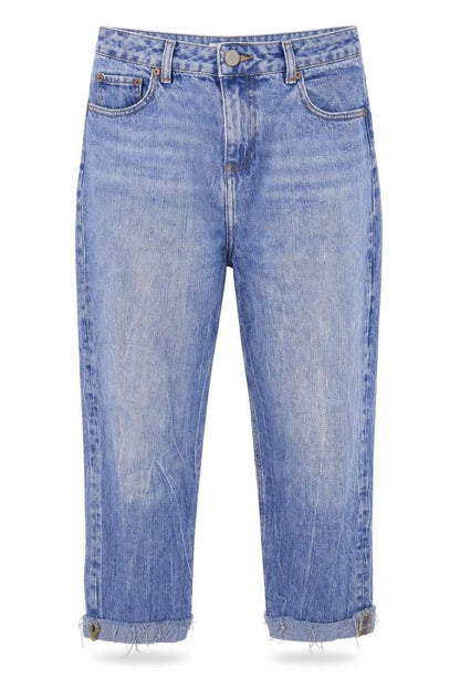 Womens UK Size 30 in ASOS Regular Fit Cropped Blue Jeans