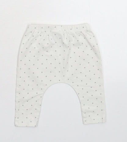 NEXT Baby White Geometric  Sweatpants Trousers Size 3-6 Months