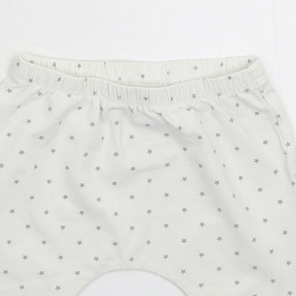 NEXT Baby White Geometric  Sweatpants Trousers Size 3-6 Months
