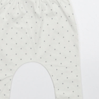 NEXT Baby White Geometric  Sweatpants Trousers Size 3-6 Months